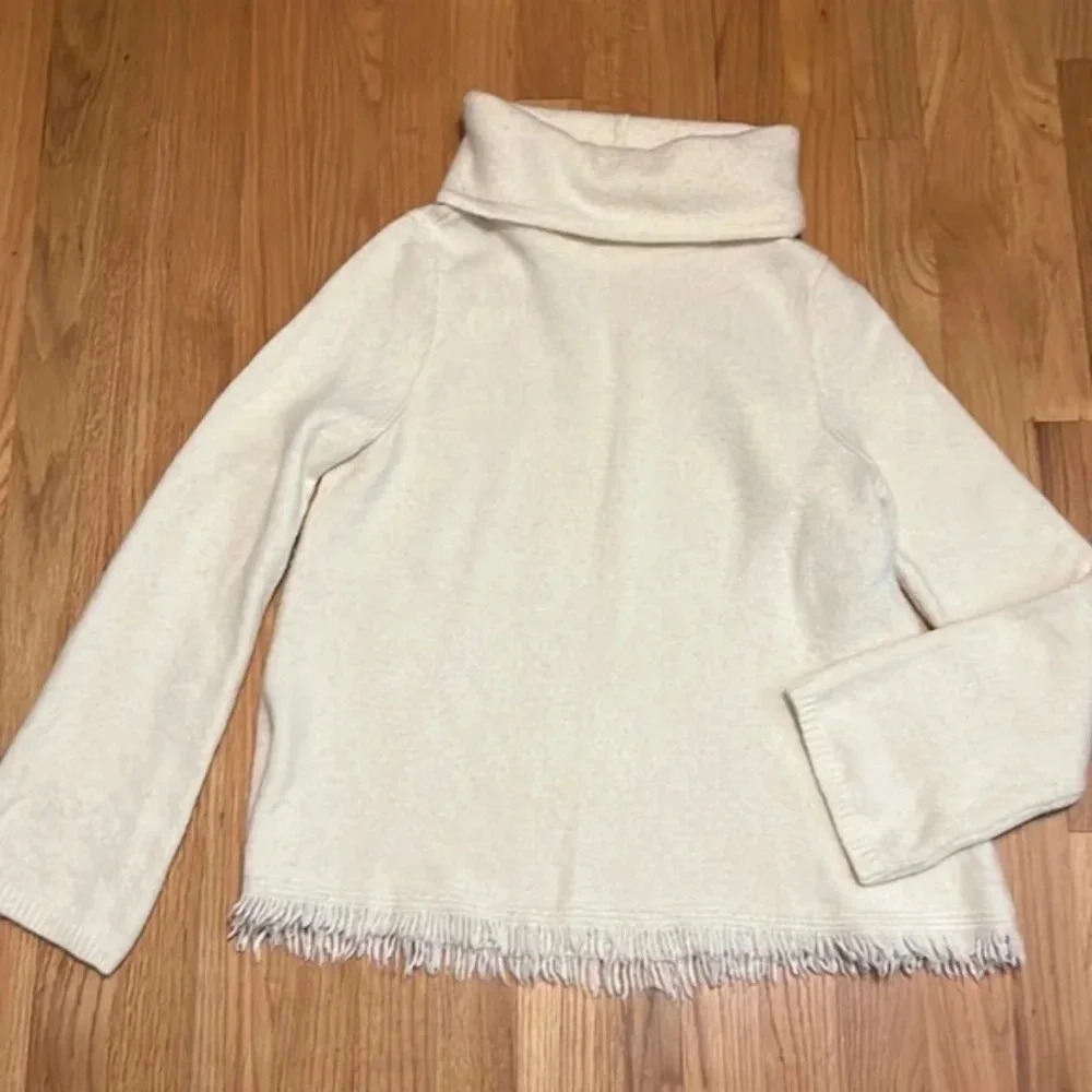 Anthropologie | Akemi & Kin cream turtleneck sweater women’s size M wool blend - Picture 3 of 9
